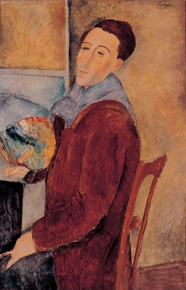 Autoportret-Modigliani - Ručno naslikane reprodukcije poznatih slikara, moderne zidne slike, umjetničke slike za na zid