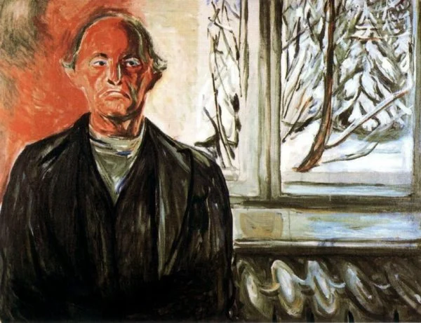 Edvard Munch - Self-portrait by the window - Ročno naslikane reprodukcije znanih slikarjev, moderne stenske slike, umetniške slike za na steno