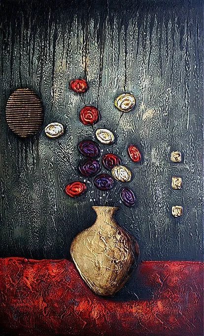 Slika-Vaza-II Moderne, dekorativne, ambientalne slike na platnu