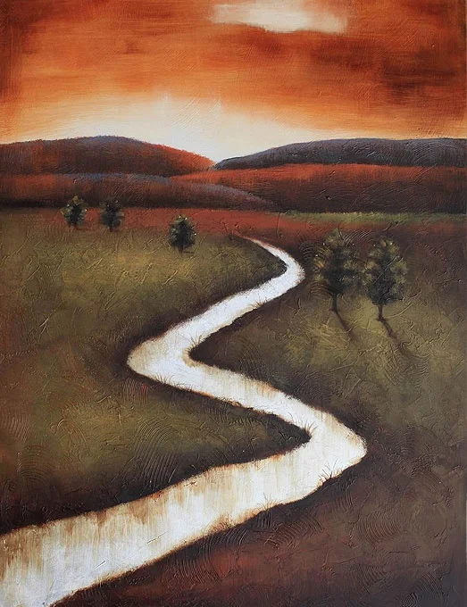 Slika-rijeka-kroz-krajolik Moderne slike na platnu