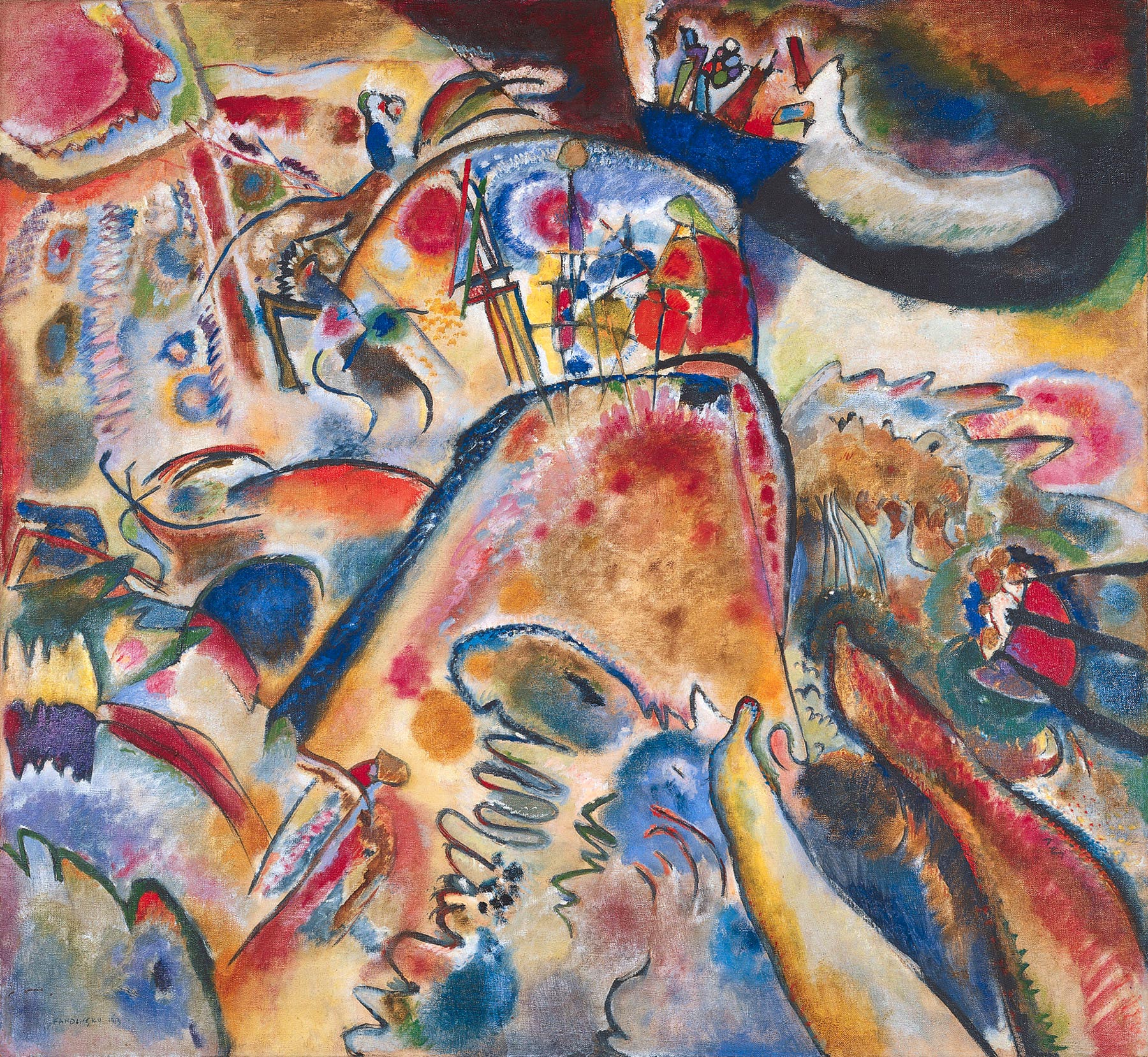 Vasilij Kandinski - Small Pleasures (Kleine Freuden) - reproduction of famous painting by famous artist, hand painted painting on canvas