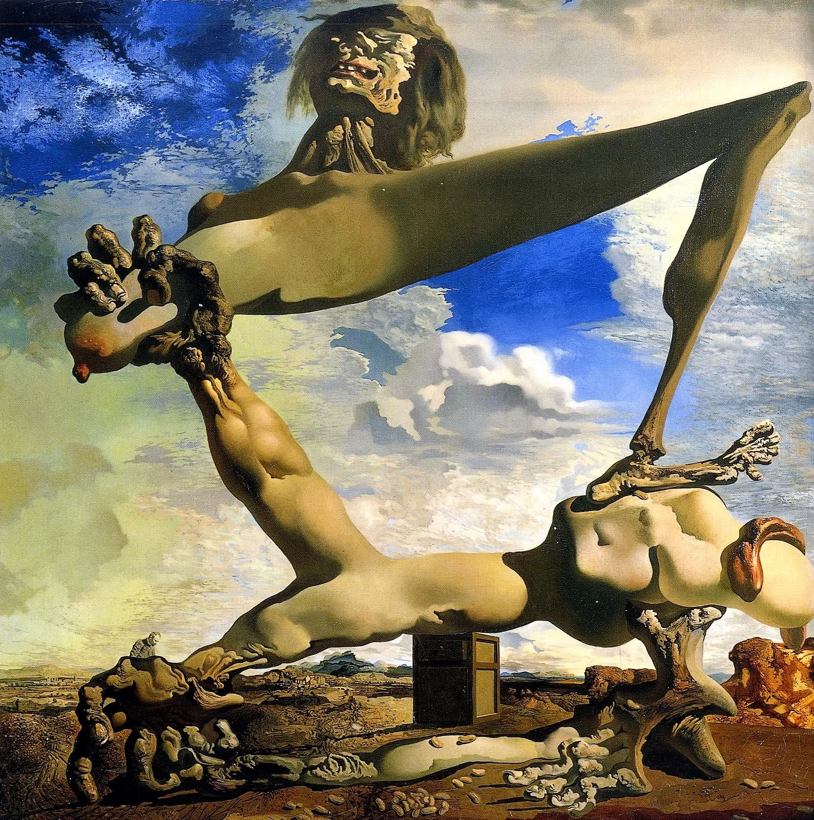 Sakvador Dali Soft-Construction-with-Boiled-Beans-Premonition-of-Civil-War Ročno naslikane reprodukcije znanih slikarjev, moderne stenske slike, umetniške slike za na steno