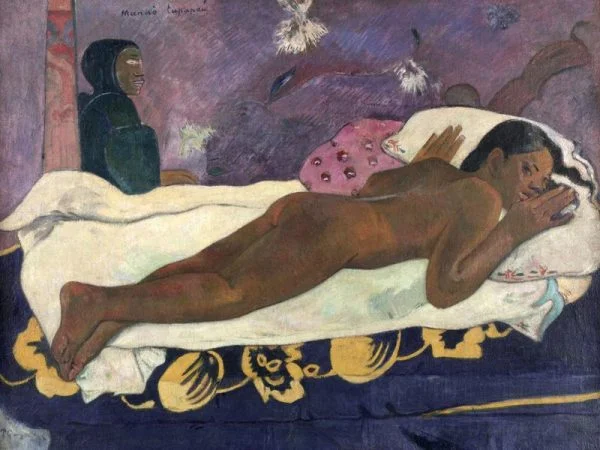 Paul Gauguin - Spirit of the Dead Watching (Manao tupapau) - Reprodukcije znanih slikarjev, moderne stenske slike, umetniške slike za na steno