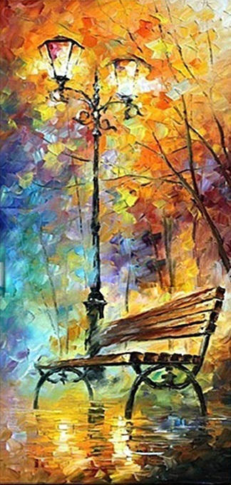 Autumn Walk 3 - Modern Canvas Art