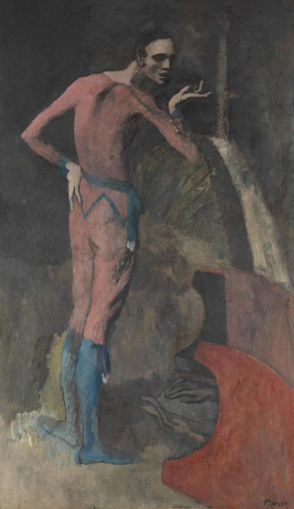 Pablo Picasso – Der Schauspieler – handgemalte Reproduktion auf Leinwand