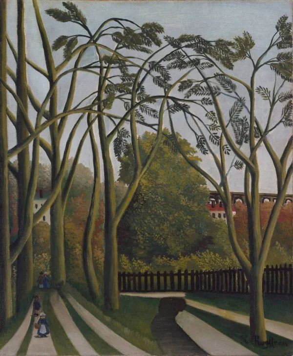 Ročno naslikane reprodukcije znanih slikarjev, modHenri Rousseau - The Banks of the Bièvre near Bicêtre - Ročno naslikane reprodukcije znanih slikarjev, moderne stenske slike, umetniške slike za na stenoerne stenske slike, umetniške slike za na steno