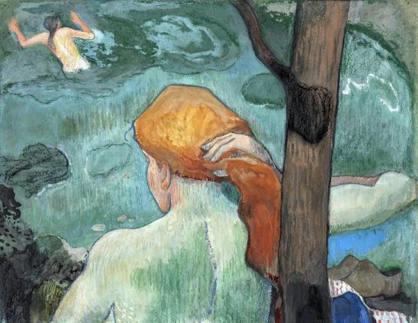 Paul Gauguin - The Bathing Place (La Baignade) - Ročno naslikane reprodukcije znanih slikarjev, moderne stenske slike, umetniške slike za na steno