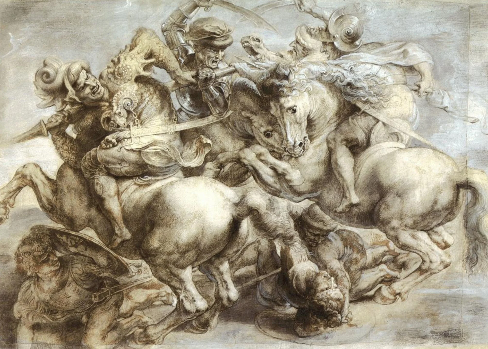 Leonardo da Vinci - The Battle of Anghiari (detail)