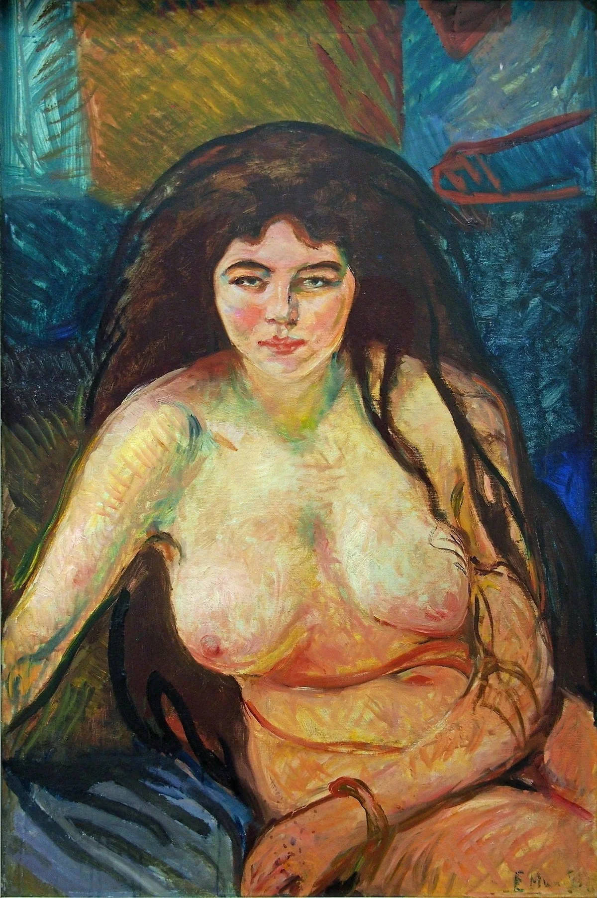 Edvard Munch - The Beast - Ročno naslikane reprodukcije znanih slikarjev, moderne stenske slike, umetniške slike za na steno