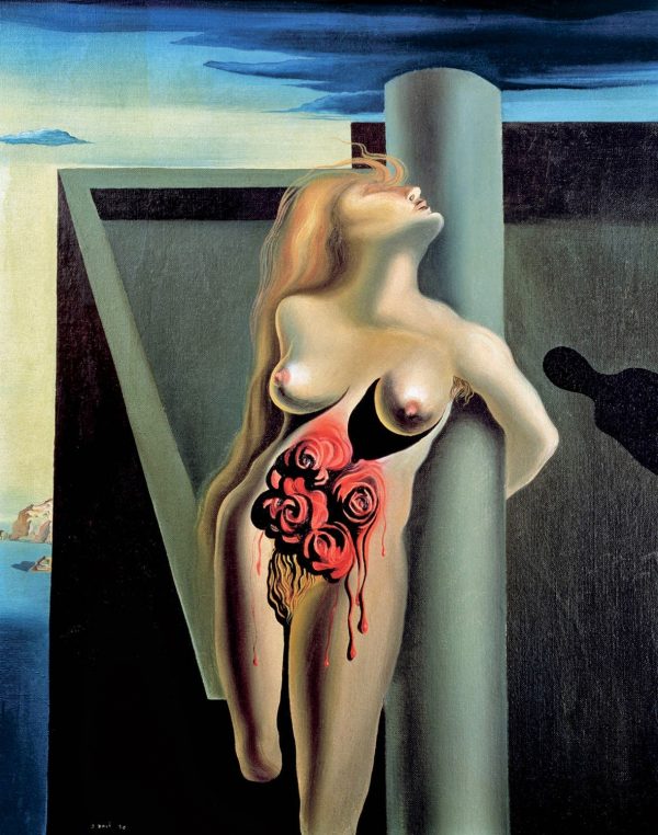 Salvador Dali - The Bleeding Roses - reproduction of famous painting by famous artist, hand painted painting on canvas