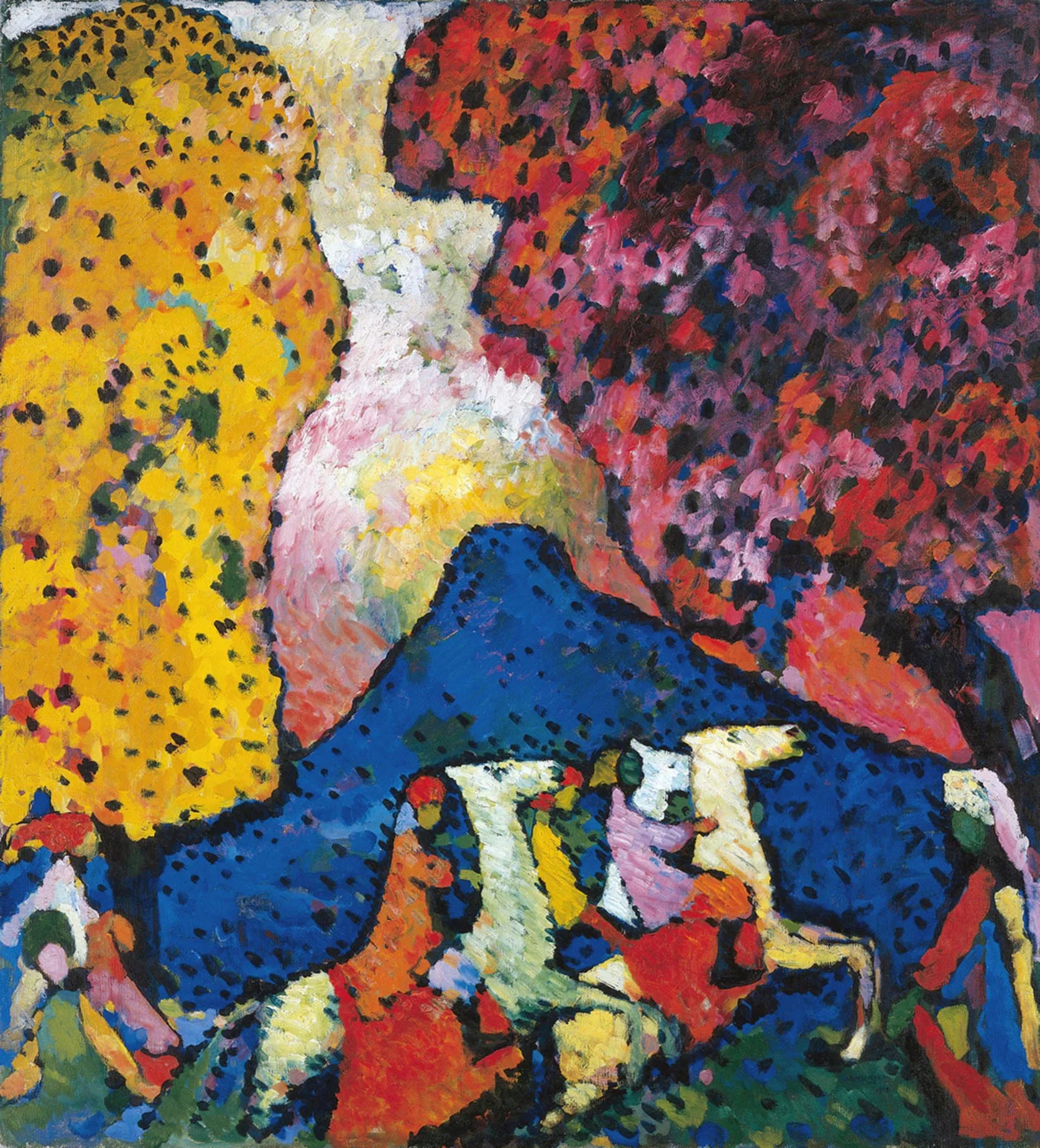 Wassily Kandinsky – Der blaue Berg – handgemalte Reproduktion auf Leinwand
