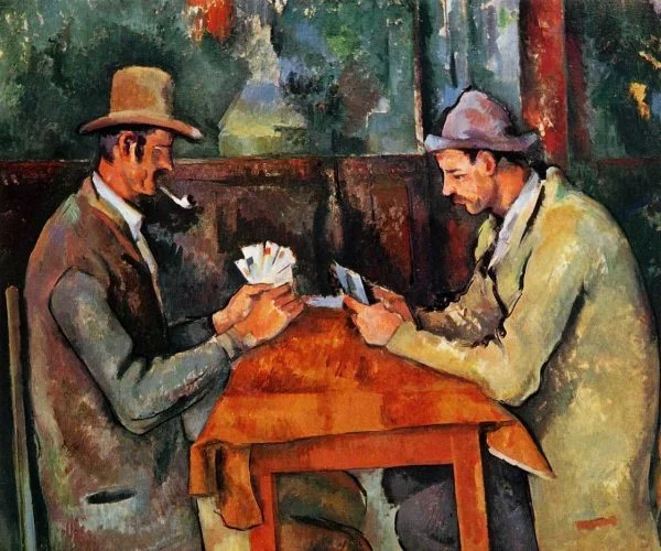 Paul Cezanne - I Giocatori di Carte - Riproduzioni dipinte a mano di famosi pittori, quadri moderni, quadri d'arte per parete