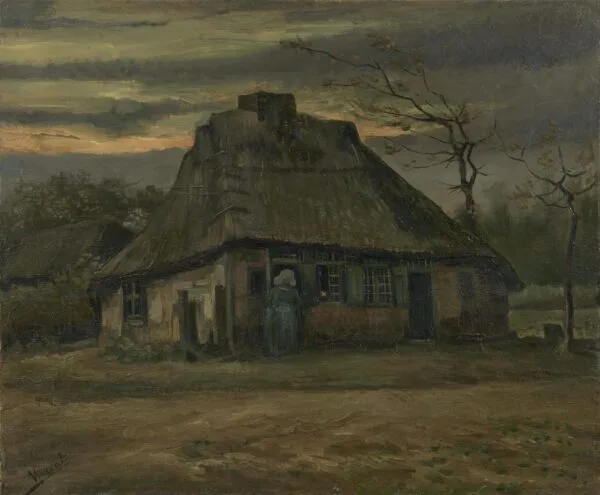 Vincent Van Gogh - The Cottage - Ročno naslikane reprodukcije znanih slikarjev, moderne stenske slike, umetniške slike za na steno