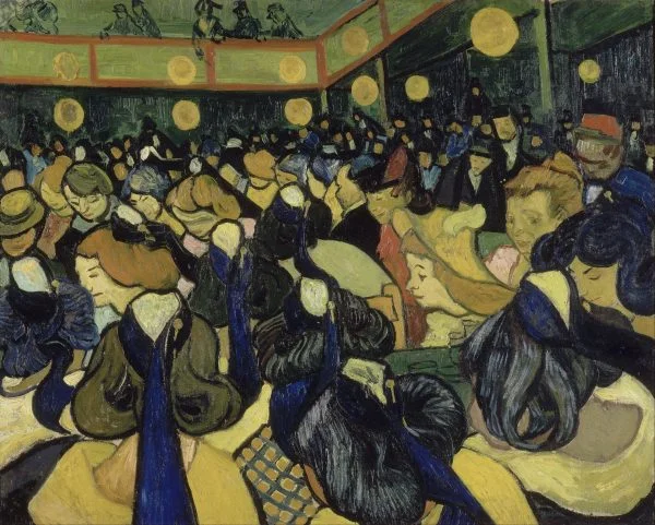 Vincent Van Gogh - The Dance Hall in Arles - reproduction of famous painting by famous artist, hand painted painting on canvas