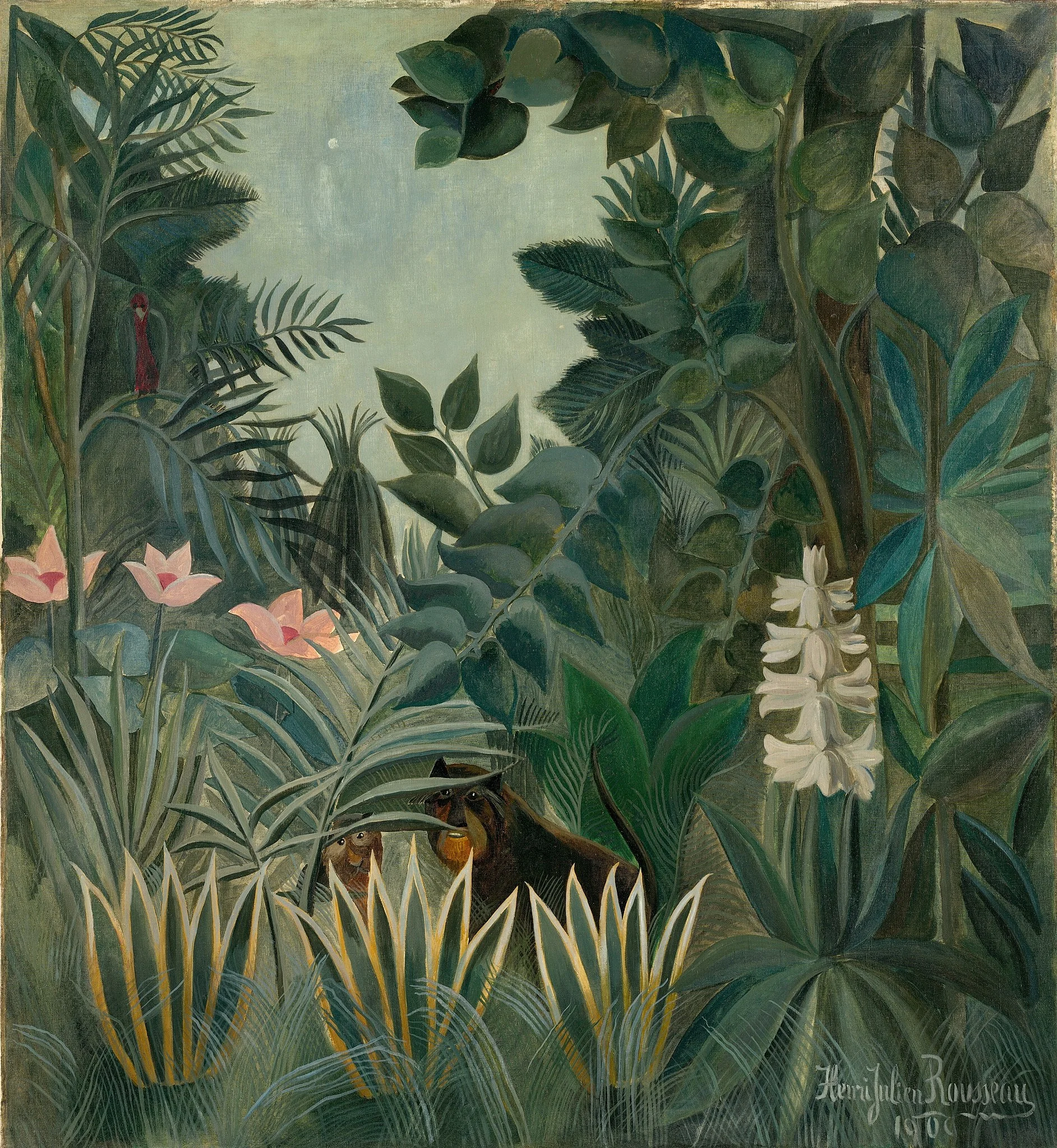 Henri Rousseau – Der äquatoriale Dschungel – handgemalte Reproduktion auf Leinwand