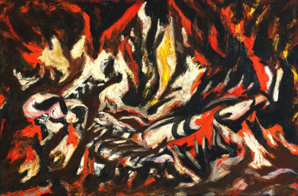 Jackson Pollock - The Flame - Ročno naslikane reprodukcije znanih slikarjev, moderne stenske slike, umetniške slike za na steno