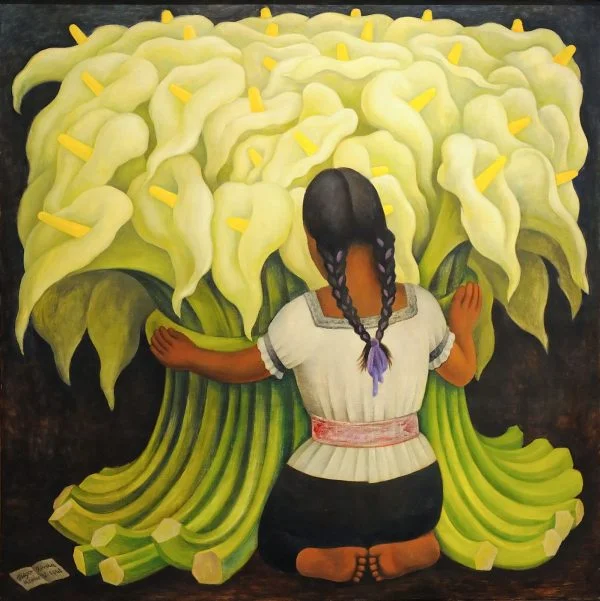 Diego Rivera - The Flower Vendor 1 - reproduction of famous painting, painting on canvas