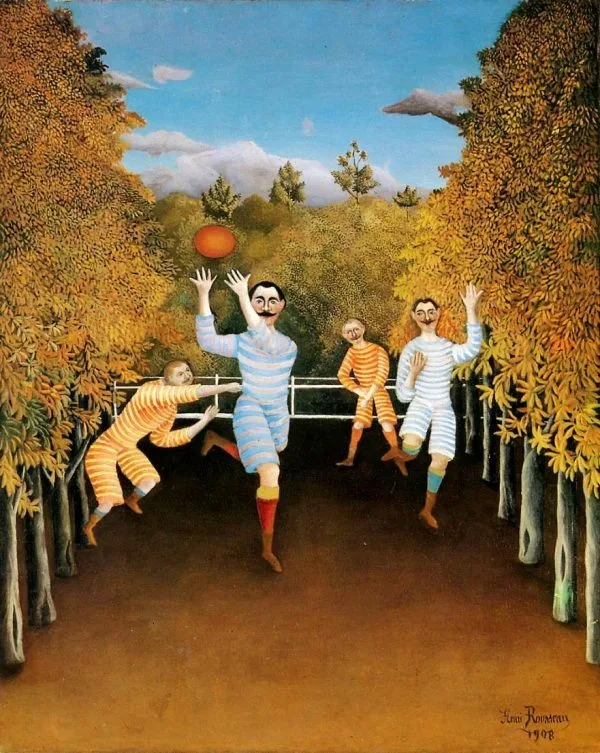Henri Rousseau - The Football Players - Ročno naslikane reprodukcije znanih slikarjev, moderne stenske slike, umetniške slike za na steno