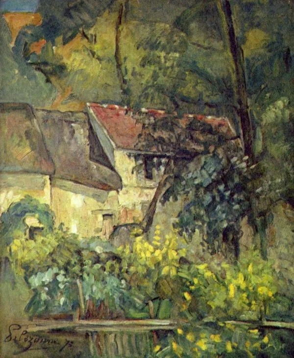 Paul Cezanne - The House of Père Lacroix in Auvers - Das Haus von Père Lacroix in Auvers (Gemälde, Leinwandbilder)
