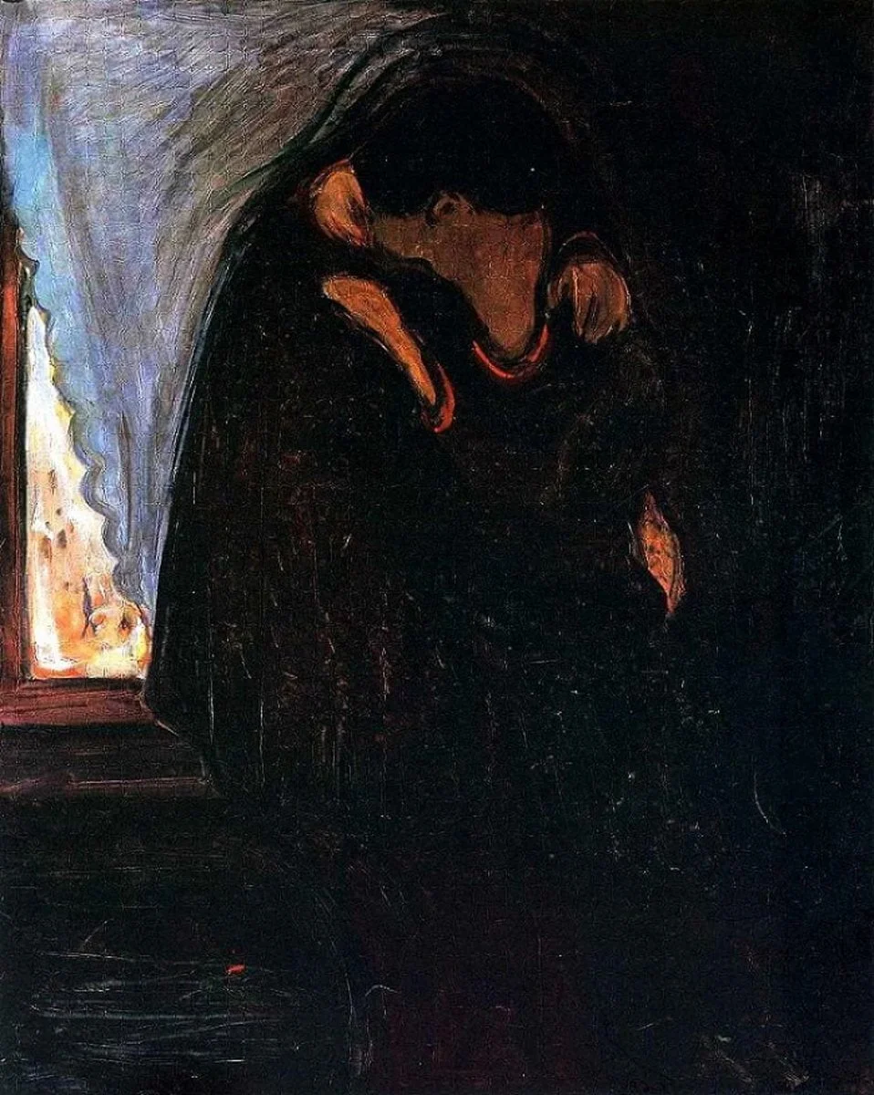 Edvard Munch - The Kiss - Ročno naslikane reprodukcije znanih slikarjev, moderne stenske slike, umetniške slike za na steno