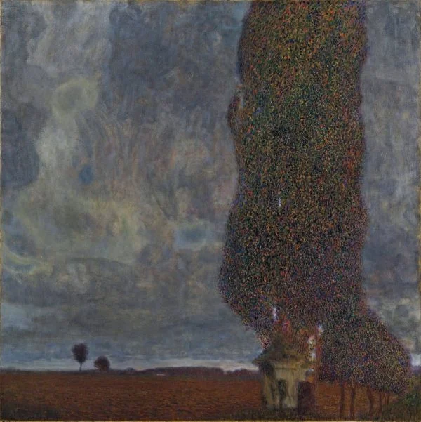 Gustav Klimt - The Large Poplar II (Gathering Storm) - Ročno naslikane reprodukcije znanih slikarjev, moderne stenske slike, umetniške slike za na steno