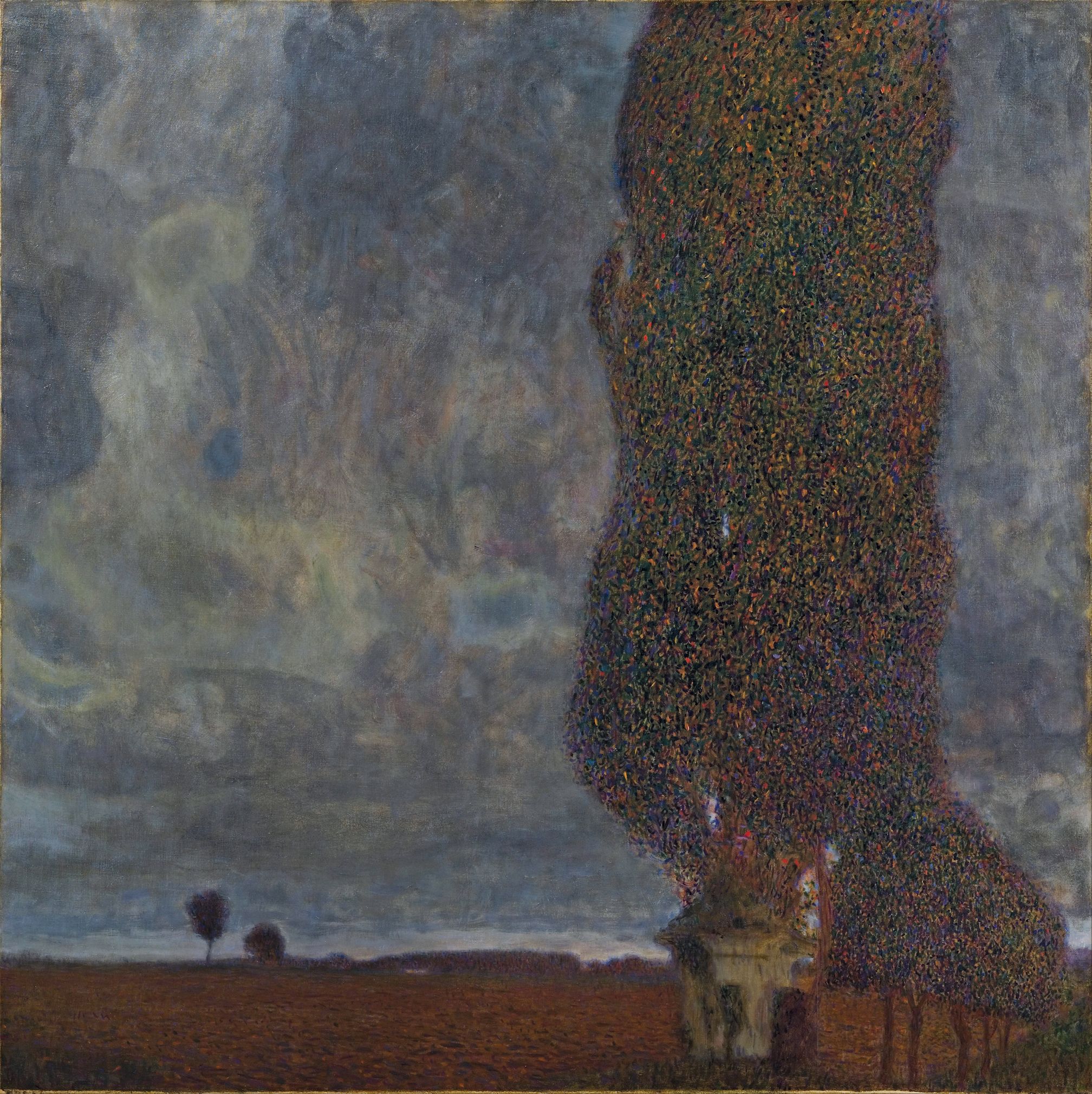 Gustav Klimt - Velika topola II (Nadolazeća oluja) - Ručno naslikane reprodukcije poznatih slikara, moderne zidne slike, umjetničke slike za zid