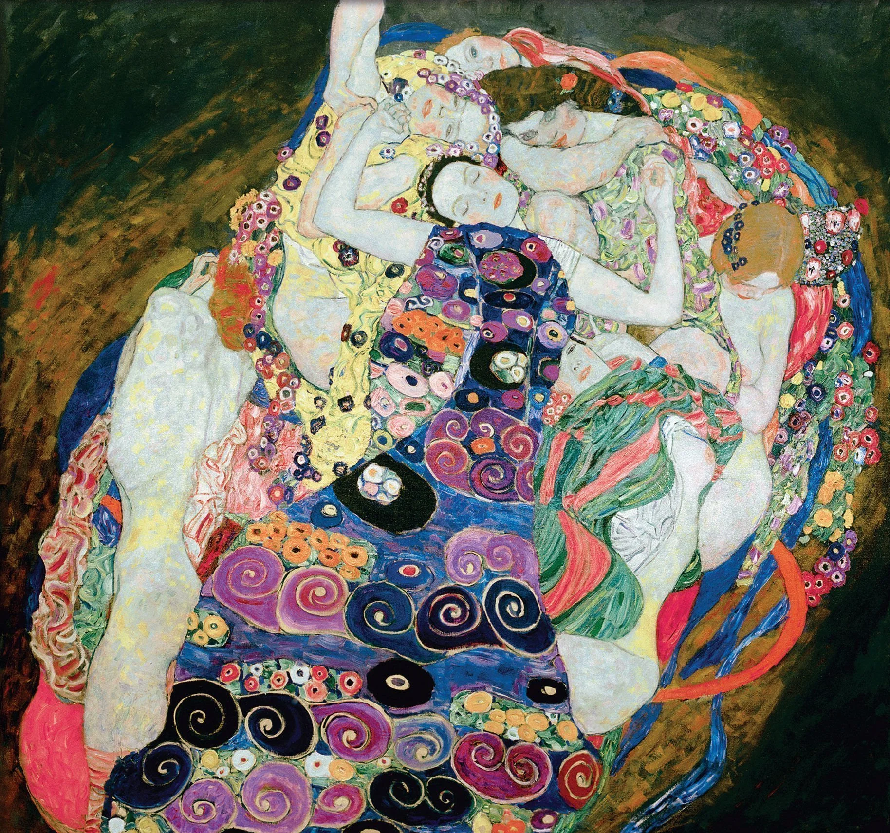 Gustav Klimt - The Maiden (Virgin) - reproduction of famous painting, painting on canvas