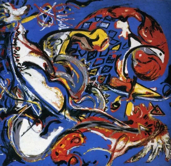 Jackson Pollock - Mjesec-žena reže krug - Ručno naslikane reprodukcije poznatih slikara, moderne zidne slike, umjetničke slike za zid