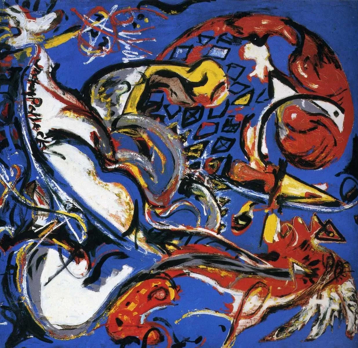 Jackson Pollock - The Moon-Woman Cuts the Circle (Die Mondfrau schneidet den Kreis) Gemälde, Leinwandbilder