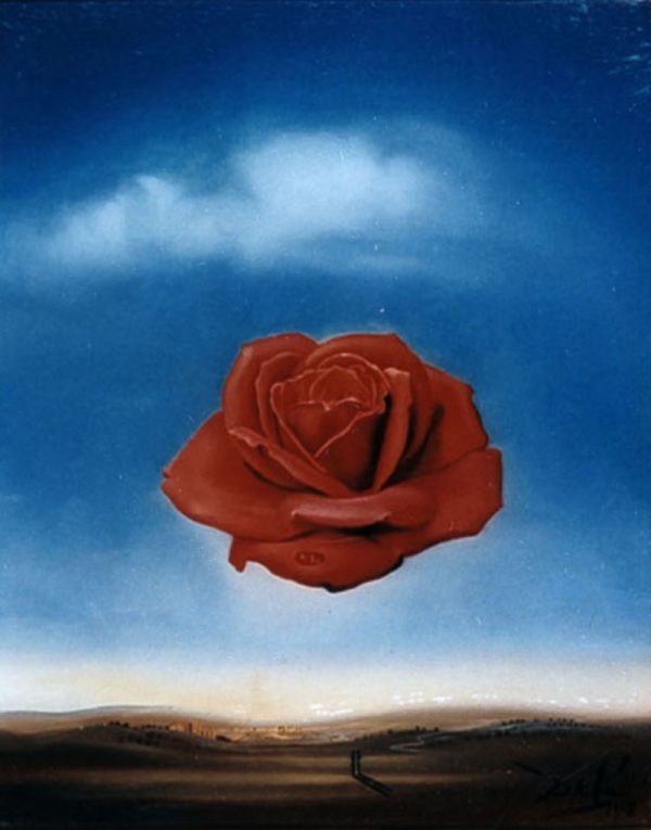 Salvador Dali - The Rose - reproduction of famous painting, painting on canvas