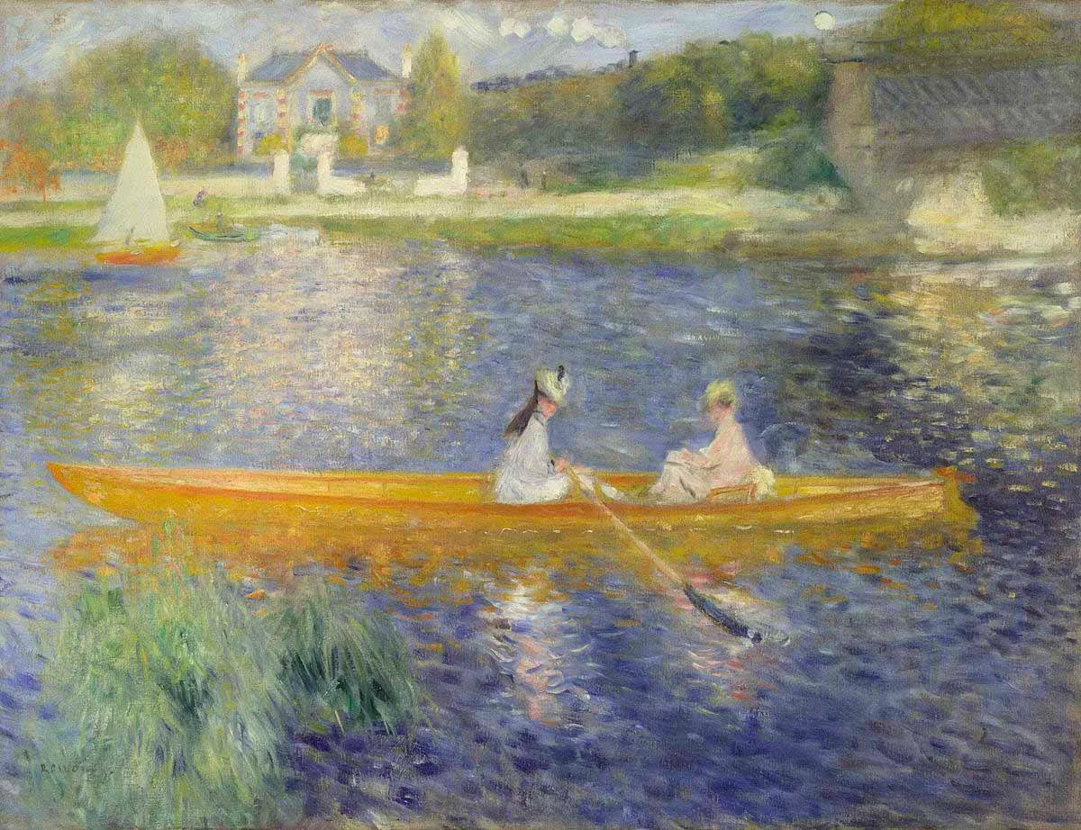 Pierre A. Renoir - The Skiff - reproduction of famous painting, painting on canvas