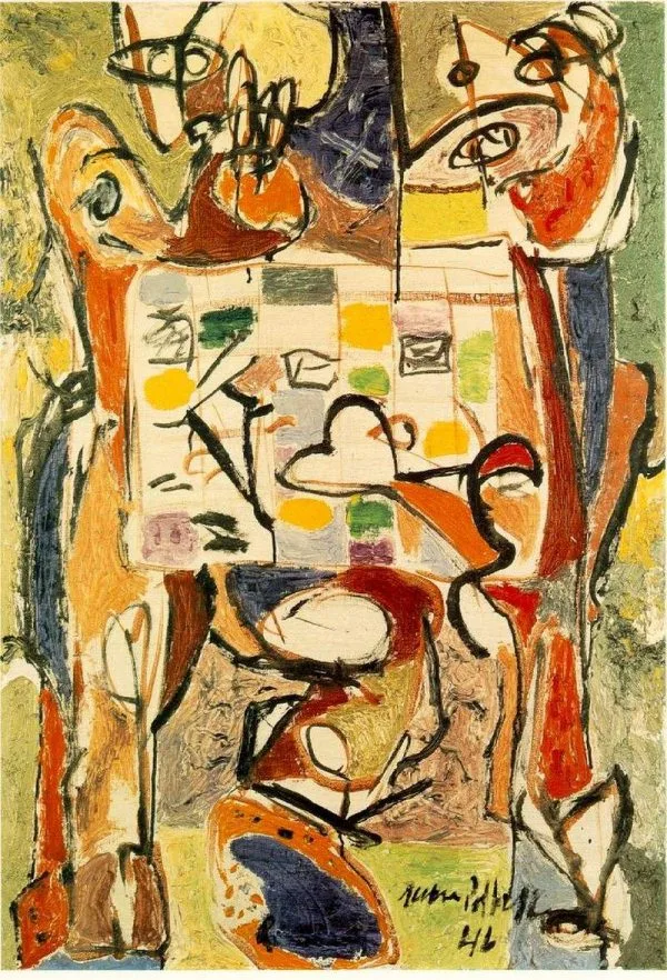 Jackson Pollock - The Tea Cup (Die Teetasse) Gemälde, Leinwandbilder