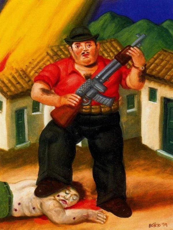 Fernando Botero - The hunter - Ročno naslikane reprodukcije znanih slikarjev, moderne stenske slike, umetniške slike za na steno