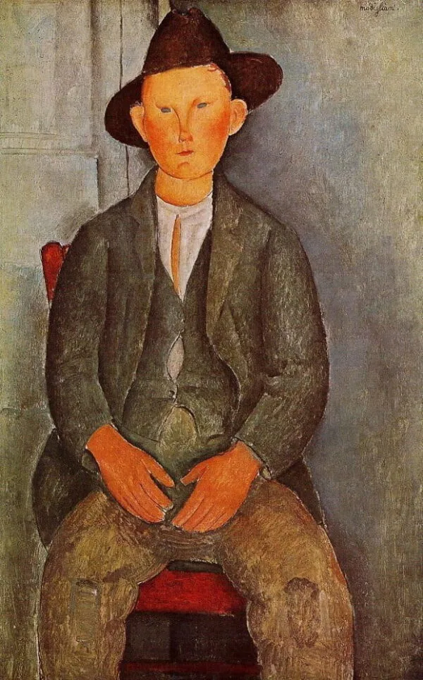 Amedeo Modigliani - Maleni seljak - Ručno naslikane reprodukcije poznatih slikara, moderne zidne slike, umjetničke slike za zid