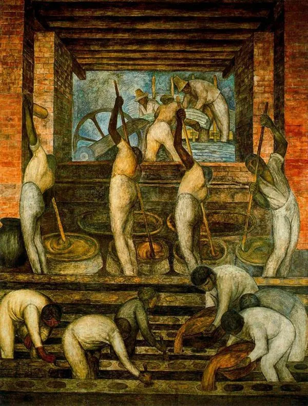 Diego Rivera - Šećerana - Ručno naslikane reprodukcije poznatih slikara, moderne zidne slike, umjetničke slike za zid