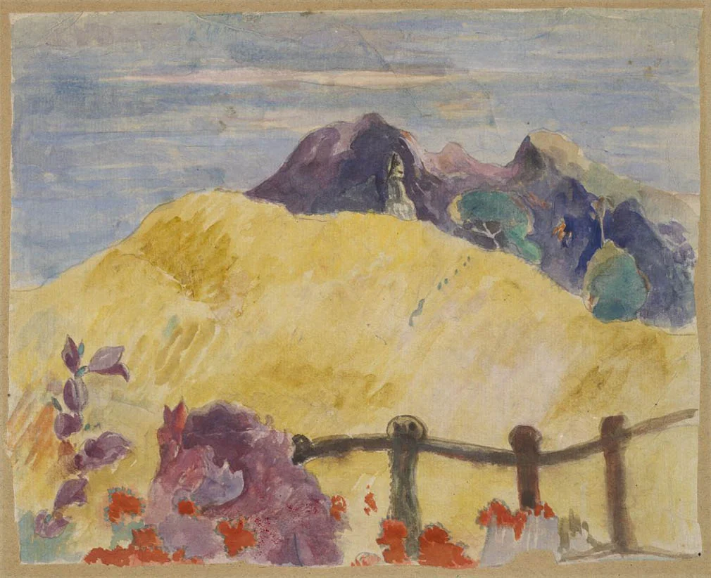 Paul Gauguin – Dort ist der Tempel (Parahi te marae) – handgemalte Reproduktion auf Leinwand