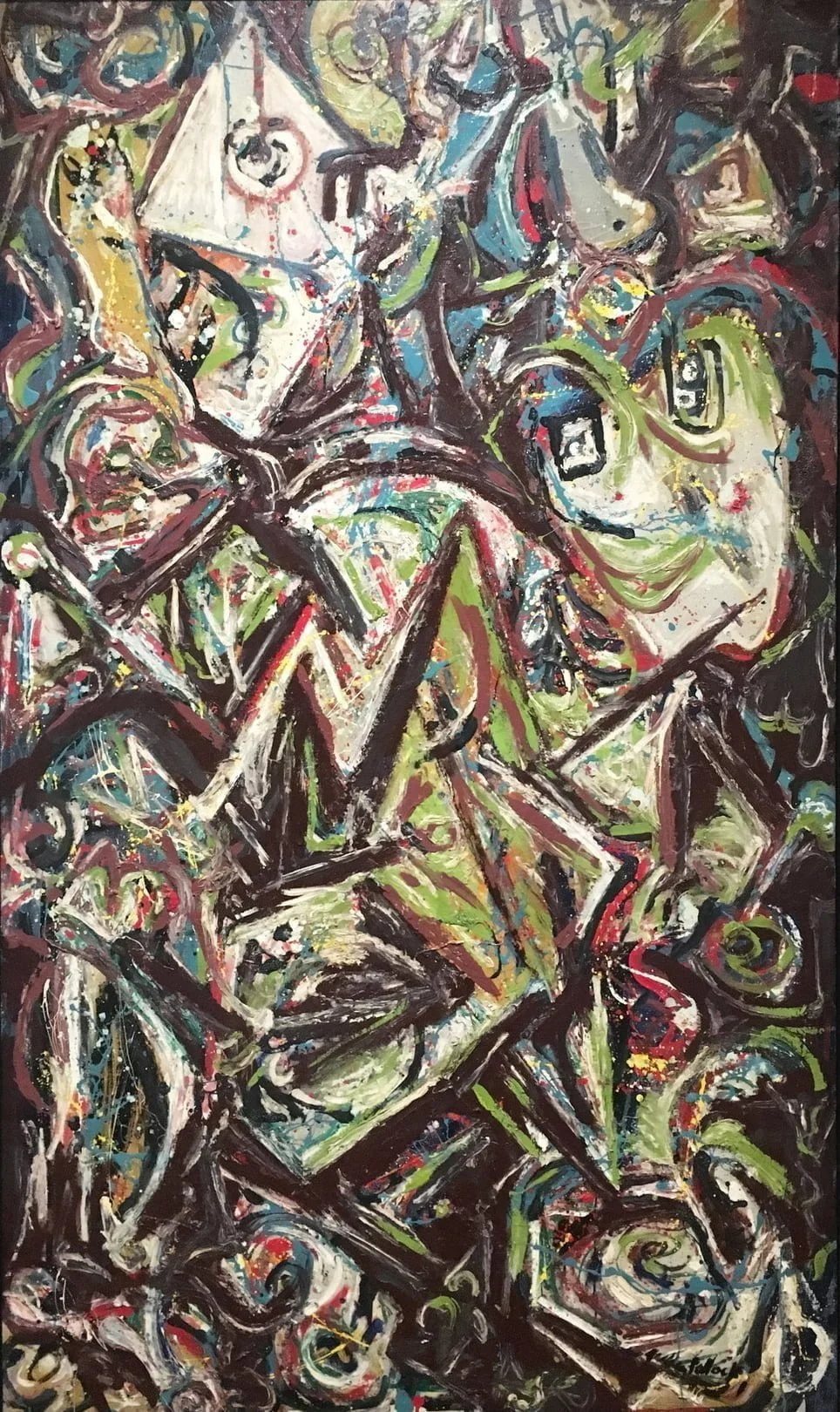 Jackson Pollock - Troubled Queen - Hand-painted reproductions of famous painters, modern wall paintings, art paintings for the wall