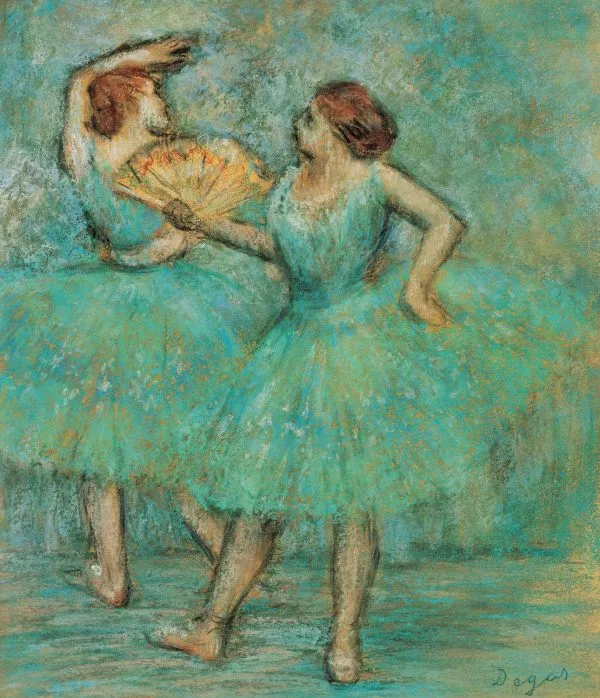 Edvard Degas Two-Dancers - Riproduzione dipinta a mano di famosi pittori, quadri moderni, quadri artistici per la parete