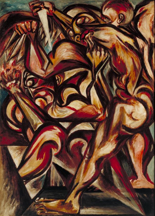Jackson Pollock - Untitled (Naked Man with Knife) Ročno naslikane reprodukcije znanih slikarjev, moderne stenske slike, umetniške slike za na steno