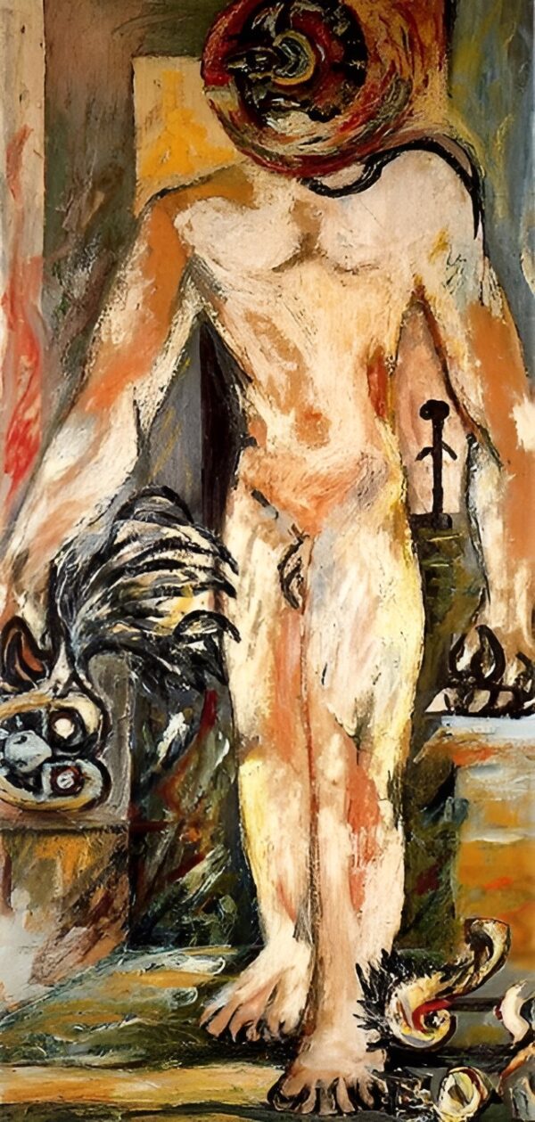 Jackson Pollock - Untitled (Naked Man) Ročno naslikane reprodukcije znanih slikarjev, moderne stenske slike, umetniške slike za na steno, oljne slike