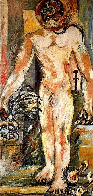 Jackson Pollock - Untitled (Naked Man) Ročno naslikane reprodukcije znanih slikarjev, moderne stenske slike, umetniške slike za na steno, oljne slike