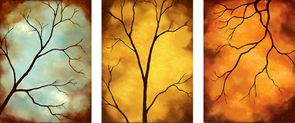 Branches of Trees - Multi-Panel Artwork Hand-painted reproductions of famous painters, modern wall art, artistic paintings for the wall