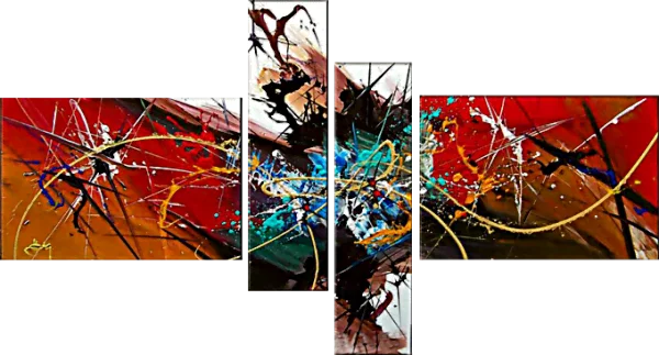 Velika-napaka-3-vecdelna-umetniska-slika Ročno naslikane reprodukcije znanih slikarjev, moderne stenske slike, umetniške slike za na steno