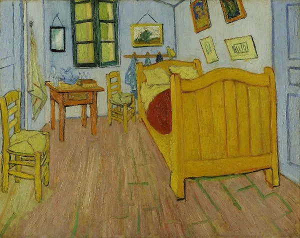 Vincent-Van-Gogh-reprodukcija-slike-Bedroom-in-Arles Kézzel festett híres festők reprodukciói, modern fali képek, művészeti festmények falra