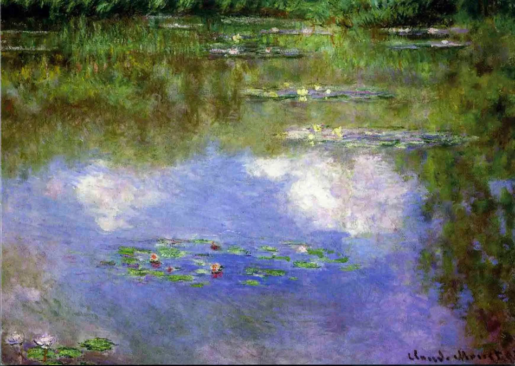 Water Serpents II - Gustav Klimt - reproduction of famous painting by famous artist, hand painted painting on canvas