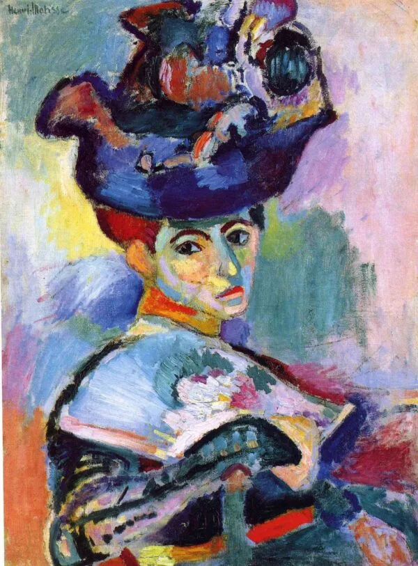Henri Matisse - Woman with a Hat- Reprodukcije slikarjev, ročno naslikane stenske slike, olje na platnu, oljne slike, umetniške slike, moderne slike za na steno, ambientalne slike, abstraktne slike, dekorativne slike