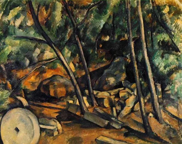 Paul Cezanne - Woods with Millstone - Reprodukcije slikarjev, ročno naslikane stenske slike, olje na platnu, oljne slike, umetniške slike, moderne slike za na steno, ambientalne slike, abstraktne slike, dekorativne slike