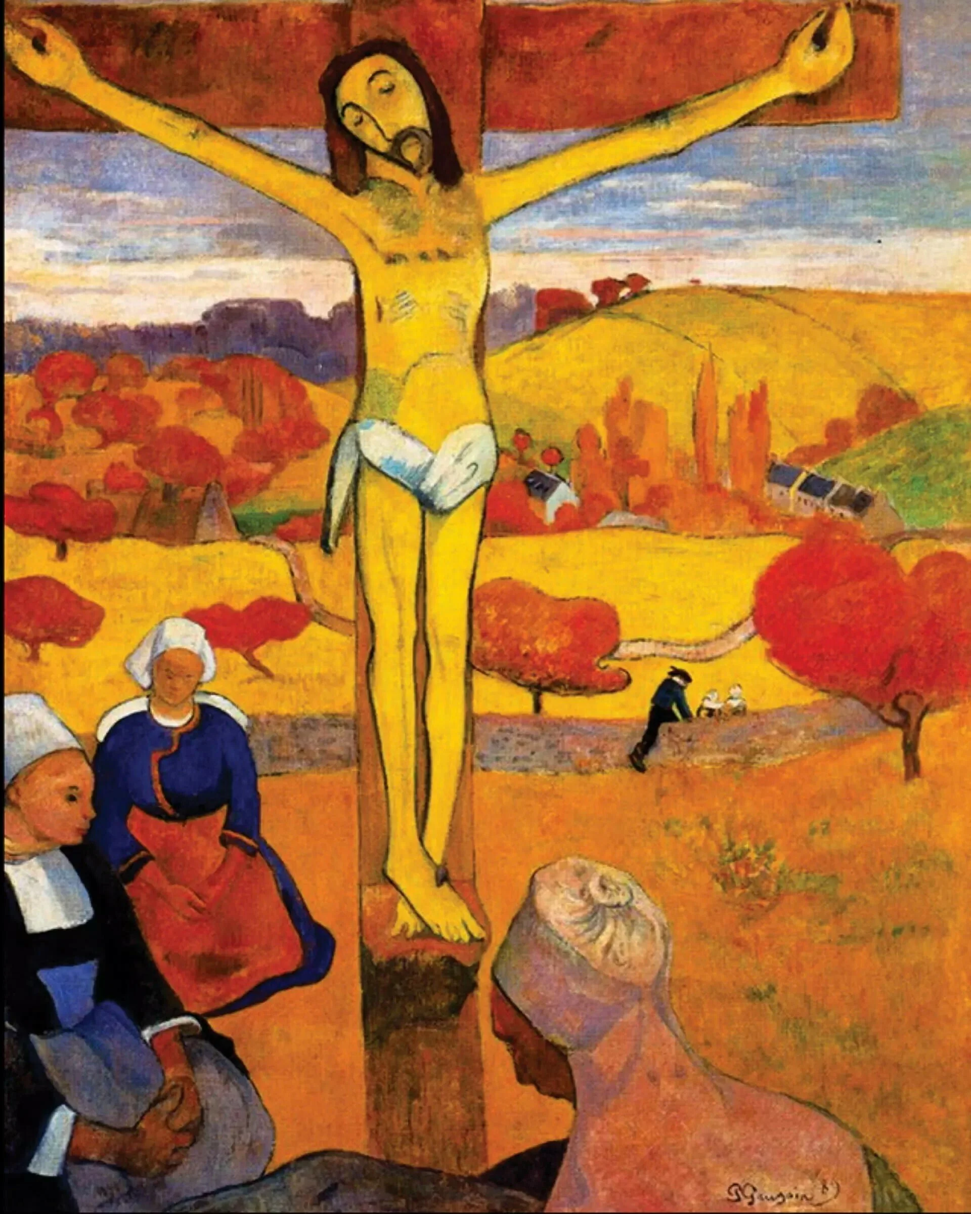 Yellow-Christ-Paul-Gauguin Híres festők reprodukciói, modern falfestmények, falművészet