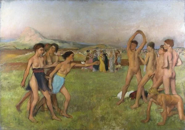 Edgar Degas - Young Spartans exercising - Reprodukcije slikarjev, ročno naslikane stenske slike, olje na platnu, oljne slike, umetniške slike, moderne slike za na steno, ambientalne slike, abstraktne slike, dekorativne slike