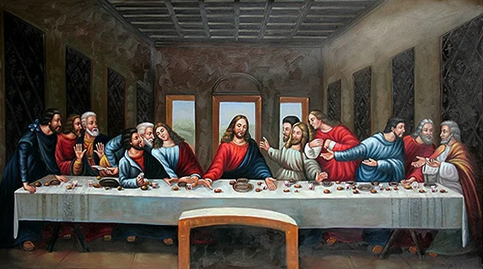 Religious Painting - The Last Supper (reproduction, famous painting)